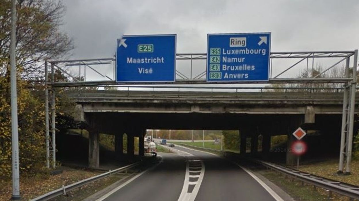 L'E25 entre LiègeMaastricht est l'autoroute wallonne la plus dangereuse