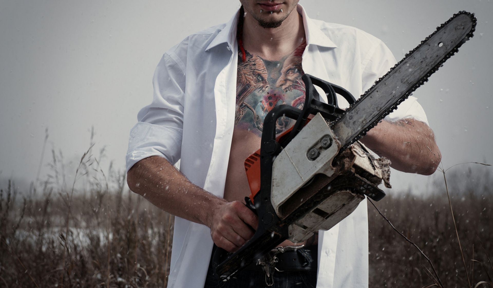 Человек Бензопила Вибратор