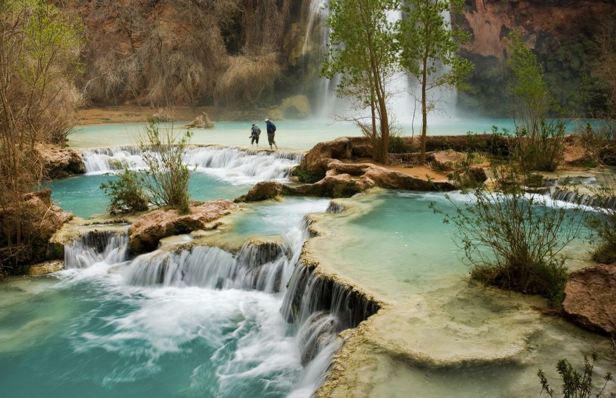Les chutes d'Havasu, ou la nature sauvage et verdoyante de l'Arizona