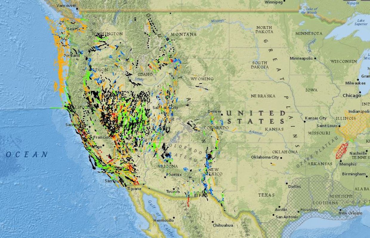 faille de san andreas carte Tremblement de terre en Californie: une faille visible depuis l'espace