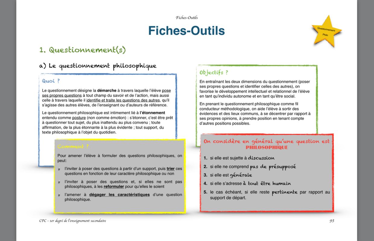 Le Programme Du Cours De Philosophie Et Citoyenneté En Secondaire Est Connu