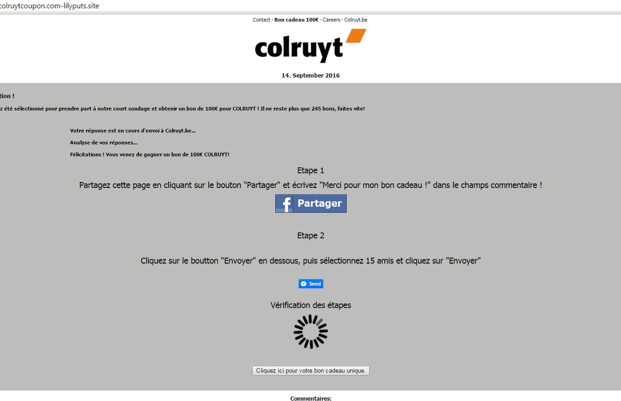 Des Faux Bons Dachat Colruyt Sur Twitter Attention Au Phishing