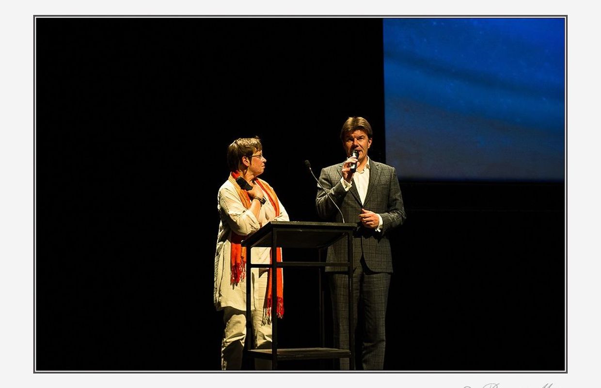 Alda Greoli et Sven Gatz aux Prix de la Critique