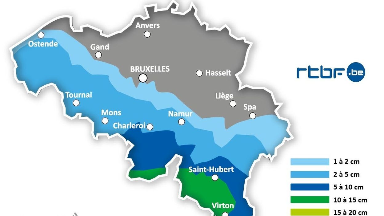 Dernières prévisions retour imminent de la neige sur la Belgique