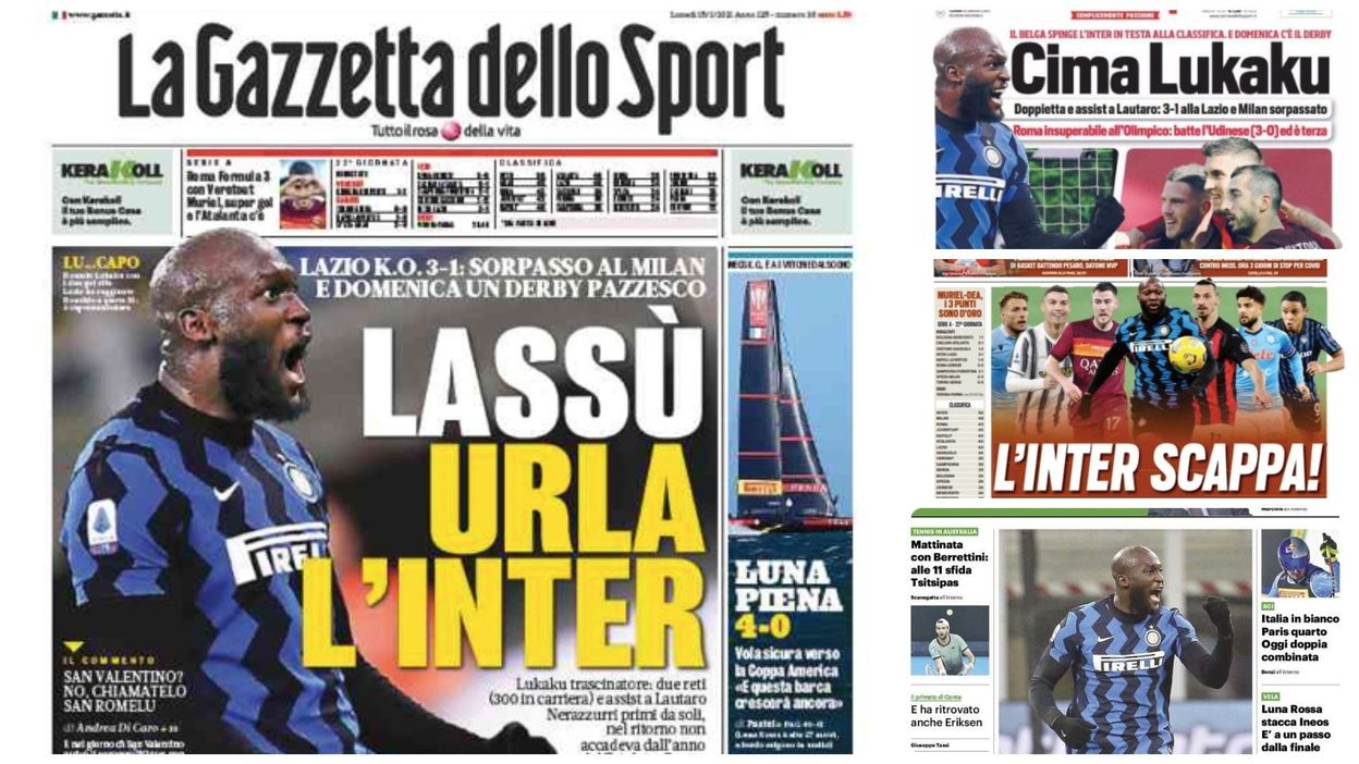 La stampa italiana celebra lo “tsunami” di Lukaku e si prepara al duello contro Zlatan