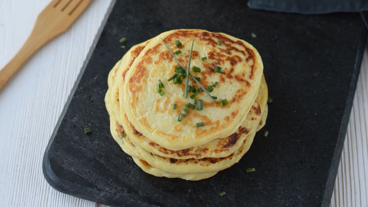 Recette Pancakes salés de pommes de terre et ciboulette