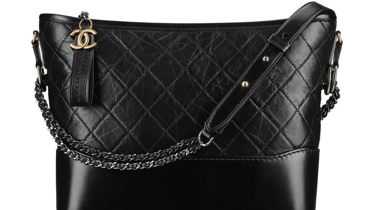 Chanel Gabrielle sac bag crossbody small Black Leather ref.133298