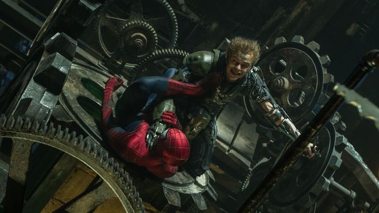 The Amazing Spider Man 2 Bouffon Vert Dane DeHaan terrifiant Bouffon vert dans "The Amazing Spider-Man 2"