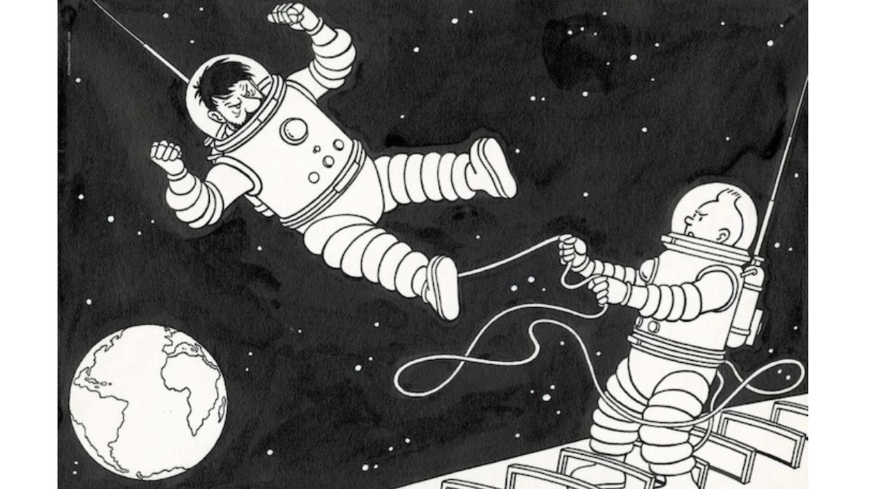 Pres De 150 000 Euros Pour Un Dessin De Tintin Sur La Lune