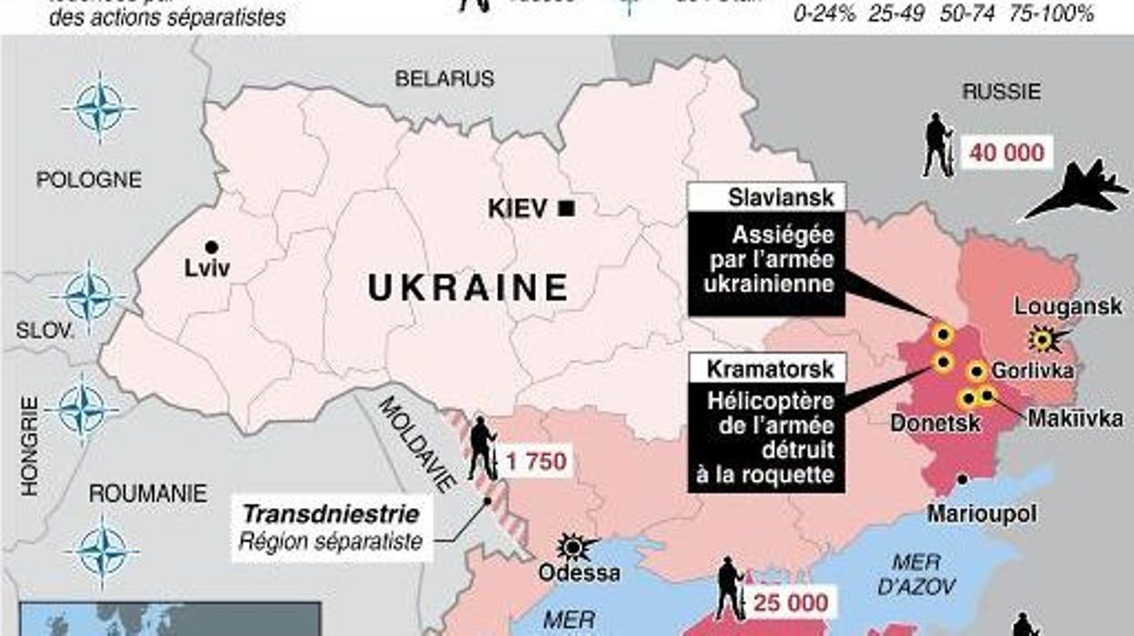 Ukraine les Occidentaux menacent la Russie de sanctions, Slaviansk en