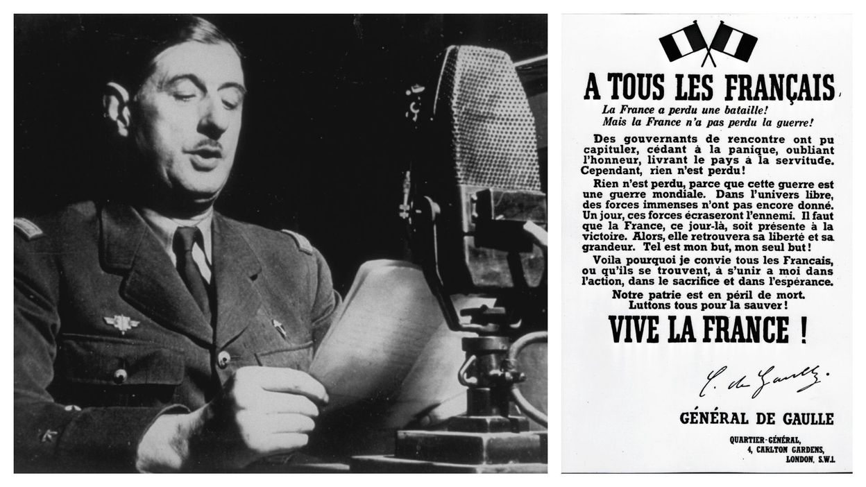 Dans le rétro : le 18 juin 1940, en pleine débâcle, de Gaulle tente l ...