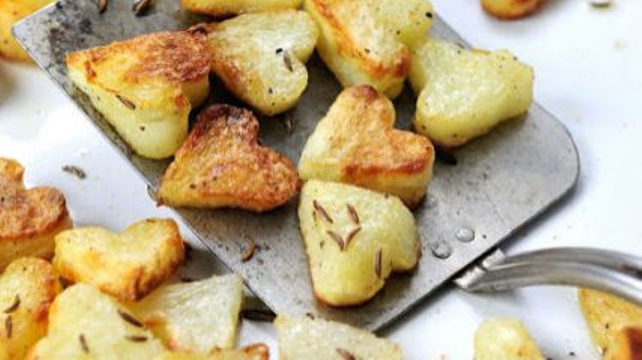 Recette : pommes de terre rissolées en forme de coeur