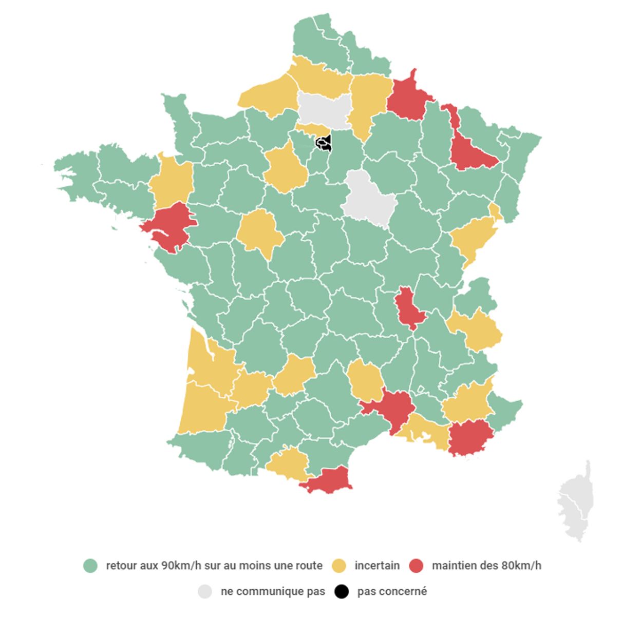 Les limitations de vitesse en France vont varier d