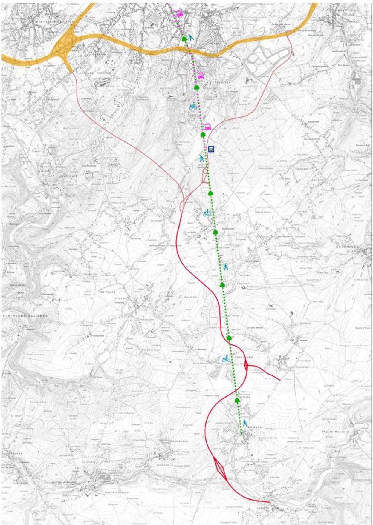 N5 découvrez le tracé du "trident" au sud de Charleroi