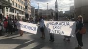 SOS Nicaragua, face à la gare centrale de Bruxelles, appelle à la libération d'Amaya et des autres prisonniers politiques SOS Nicaragua, face à la gare centrale de Bruxelles, appelle à la libération d'Amaya et des autres prisonniers politiques
