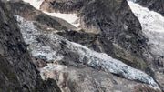 Le glacier de Planpincieux à Courmayeur, le 6 août 2020 au Val Ferret, en Italie. Le glacier de Planpincieux à Courmayeur, le 6 août 2020 au Val Ferret, en Italie.