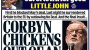 Défaite de Boris Johnson? Dans la presse anglaise, on parle d'un geste "hypocrite" de la "poule mouillée" Corbyn Défaite de Boris Johnson? Dans la presse anglaise, on parle d'un geste "hypocrite" de la "poule mouillée" Corbyn