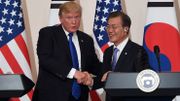 Donald Trump et Moon Jae-in veulent "travailler étroitement" sur la Corée du Nord Donald Trump et Moon Jae-in veulent "travailler étroitement" sur la Corée du Nord