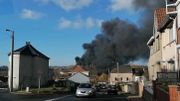 Roux : impressionnant incendie dans une usine Roux : impressionnant incendie dans une usine