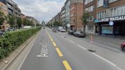 La bande vélo de l'avenue Charles-Quint en cours d'aménagement. La bande vélo de l'avenue Charles-Quint en cours d'aménagement.