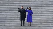 Kamala Harris et son mari, Doug Emhoff, saluent l'ancien vice-président américain Mike Pence Kamala Harris et son mari, Doug Emhoff, saluent l'ancien vice-président américain Mike Pence