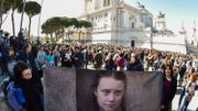 Le portrait de Greta Thunberg brandi à Rome Le portrait de Greta Thunberg brandi à Rome