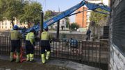 La déconstruction du Pont des Trous a commencé : "C’est une partie de Tournai qui part" La déconstruction du Pont des Trous a commencé : "C’est une partie de Tournai qui part"