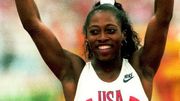 La joie de Gail Devers après sa victoire La joie de Gail Devers après sa victoire