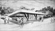 Le bâtiment des années 60 tel qu'il était à l'origine Le bâtiment des années 60 tel qu'il était à l'origine