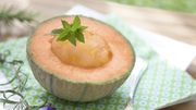 Recette : melon et granité minute au Muscat Recette : melon et granité minute au Muscat