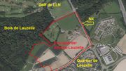 L'éco-quartier sera construit en bordure de la N4, du boulevard et du bois de Lauzelle, au nord-ouest de Louvain-la-Neuve. L'éco-quartier sera construit en bordure de la N4, du boulevard et du bois de Lauzelle, au nord-ouest de Louvain-la-Neuve.