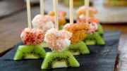 Recette : Tapas au kiwi et crevettes épicées Recette : Tapas au kiwi et crevettes épicées