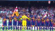 Le Camp Nou se recueille pour les victimes des attentats Le Camp Nou se recueille pour les victimes des attentats
