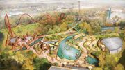 Voici à quoi ressemblera le fond du parc Walibi en 2023. Au centre, l'attraction en bleu sera inaugurée au printemps, c'est cette zone qui est aujourd'hui en chantier. Voici à quoi ressemblera le fond du parc Walibi en 2023. Au centre, l'attraction en bleu sera inaugurée au printemps, c'est cette zone qui est aujourd'hui en chantier.