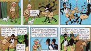 La même séquence dans l'édition traditionnelle de Tintin au Congo (sortie en 1946). La même séquence dans l'édition traditionnelle de Tintin au Congo (sortie en 1946).