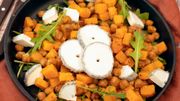 Recette: Pois chiches et courges rôtis au Sainte-Maure-de-Touraine Recette: Pois chiches et courges rôtis au Sainte-Maure-de-Touraine