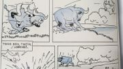 Sur les planches originales de 1930-1931, le bleu est un signal envoyé à l'imprimeur. Les premiers lecteurs, eux, découvrent Tintin au Congo uniquement en noir et blanc. Sur les planches originales de 1930-1931, le bleu est un signal envoyé à l'imprimeur. Les premiers lecteurs, eux, découvrent Tintin au Congo uniquement en noir et blanc.