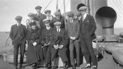 Les Canadiens sur leur bateau, en direction d'Anvers Les Canadiens sur leur bateau, en direction d'Anvers