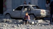 Un jeune Palestinien dans le quartier de Jabalia, après une frappe israélienne Un jeune Palestinien dans le quartier de Jabalia, après une frappe israélienne