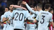 Christian Benteke félicité par ses coéquipiers Christian Benteke félicité par ses coéquipiers
