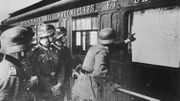 Germ. Soldiers at Railway Car, Compiegne Soldats allemands devant wagon / Compiegne Soldats allemands devant wagon / Compigne Germ. Soldiers at Railway Car, Compiegne Soldats allemands devant wagon / Compiegne Soldats allemands devant wagon / Compigne