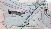 Le schéma du parcours du drone publié par le ministre iranien des Affaires étrangères, Javad Zarif.