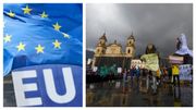 Bruxelles : des centaines de manifestants au Parlement européen pour soutenir le mouvement social en Colombie Bruxelles : des centaines de manifestants au Parlement européen pour soutenir le mouvement social en Colombie