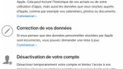 Sur privacy.apple.com, les utilisateurs des produits et service Apple ont accès à une série de paramètres concernant leurs données personnelles. Sur privacy.apple.com, les utilisateurs des produits et service Apple ont accès à une série de paramètres concernant leurs données personnelles.