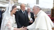 Le roi Juan Carlos et la reine Sofia, avec le pape François Le roi Juan Carlos et la reine Sofia, avec le pape François