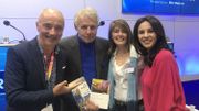 Les invitées et Patrick Poivre d'Arvor, de passage à la Foire du livre de Bruxelles Les invitées et Patrick Poivre d'Arvor, de passage à la Foire du livre de Bruxelles