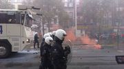 La police a fait usage de gaz lacrymogène quand les casseurs se sont manifestés La police a fait usage de gaz lacrymogène quand les casseurs se sont manifestés