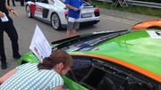 Le personnel de Spa-Francorchamps en action lors de la parade des pilotes des 24 heures Le personnel de Spa-Francorchamps en action lors de la parade des pilotes des 24 heures