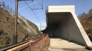 Le tunnel a été construit en deux temps: une moitié puis l'autre, pour permettre aux trains de continuer à circuler sur une seule voie Le tunnel a été construit en deux temps: une moitié puis l'autre, pour permettre aux trains de continuer à circuler sur une seule voie