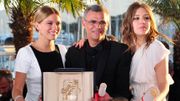 Lea Seydoux, Abdellatif Kechiche et Adèle Exarchopoulos Lea Seydoux, Abdellatif Kechiche et Adèle Exarchopoulos
